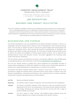 job description business and market facilitator background and