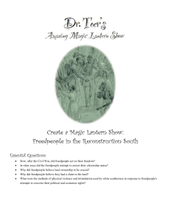 Create a Magic Lantern Show: Freedpeople in the Reconstruction