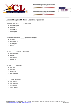 General English 50 Basic Grammar question