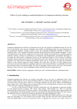 Effect of cyclic loading on undrained behavior of compacted sand