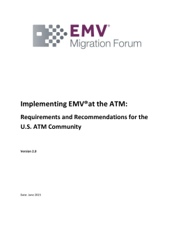 Implementing EMV&reg;at the ATM