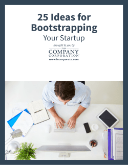 25 Ideas for Bootstrapping