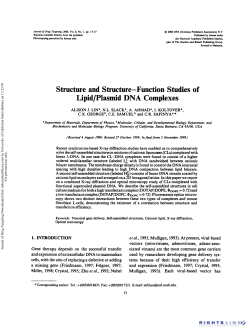 Structure and Structure&mdash;Function Studies of Lipid