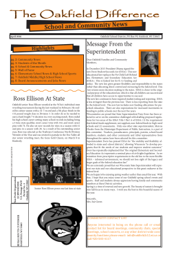 April 2016 - Oakfield School District
