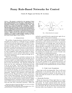 Fuzzy Rule-Based Networks for Control