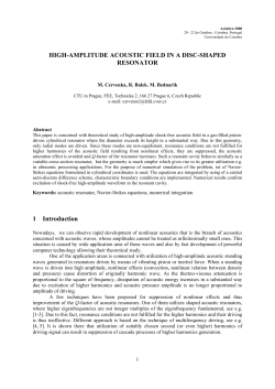 HIGH-AMPLITUDE ACOUSTIC FIELD IN A DISC