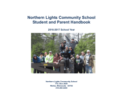 16-17 NLCS Student Handbook - Northern Lights Community School