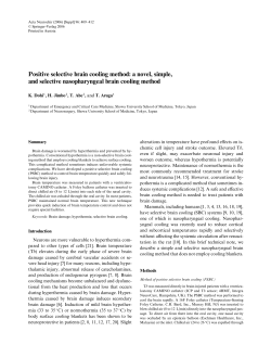 Positive selective brain cooling method: a novel, simple, and
