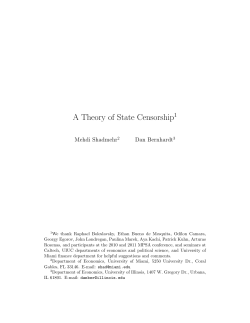 A Theory of State Censorship - Berkeley Center for Economics and