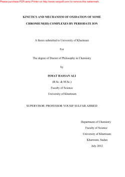KINETICS AND MECHANISM OF OXIDATION OF SOME