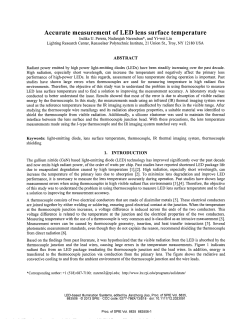 Accurate measurement of LED lens surface temperature