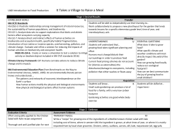 It Takes a Village to Raise a Meal UbD Lesson