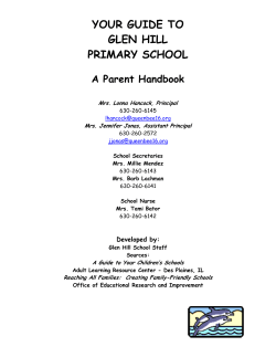 Parent Handbook - Glen Hill Primary School