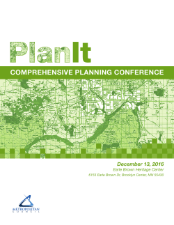 PlanIt 2016 Conference Schedule