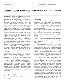 No-touch Forehead Temperature Measurement in