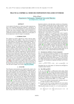 Practical Empirical Mode Decomposition for Audio Synthesis