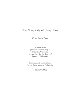 The Simplicity of Everything