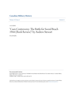"Caen Controversy: The Battle for Sword Beach 1944 (Book Review