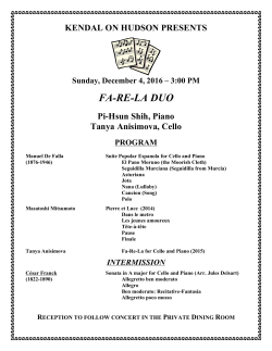 FA-RE-LA DUO - Resident Life at Kendal on Hudson