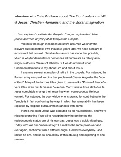Interview with Cate on The Confrontational Wit of Jesus