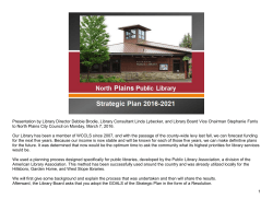 Library Strategic Plan - North Plains Public Library