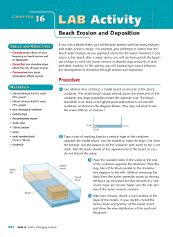 Beach Erosion and Deposition