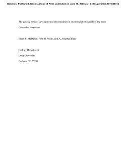 The genetic basis of developmental abnormalities in