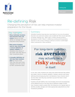 Defining risk white paper
