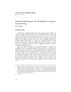 Judicial Gobbledygook: The Readability of Supreme Court Writing