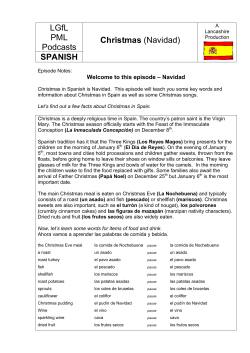 LGfL PML Podcasts Christmas (Navidad) SPANISH