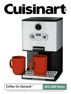 Coffee On Demand DCC-2000 Series