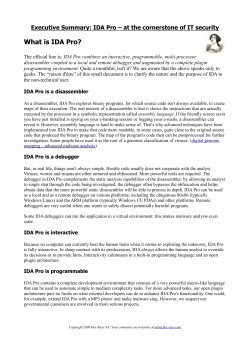 What is IDA Pro? - Hex-Rays