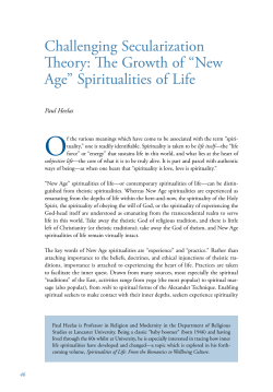 Challenging Secularization Theory - Institute for Advanced Studies