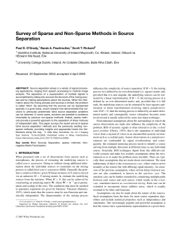 Survey of sparse and non-sparse methods in source separation