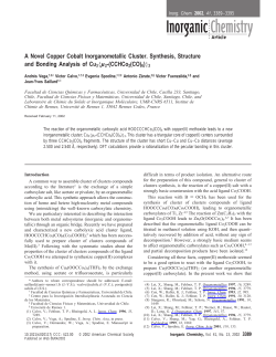 A Novel Copper Cobalt Inorganometallic Cluster. Synthesis