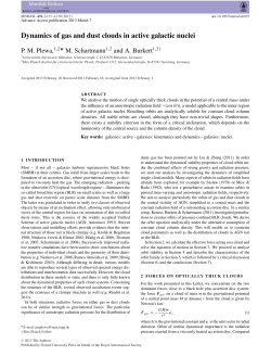 Dynamics of gas and dust clouds in active