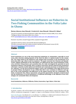 Social Institutional Influence on Fisheries in Two Fishing