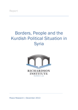 Borders, People and the Kurdish Political Situation in Syria