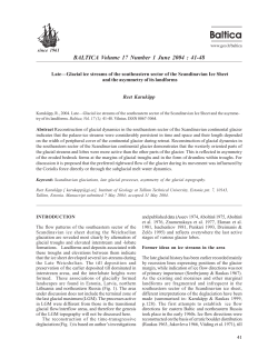 Karuk&auml;pp, R. Late-Glacial ice streams of the osoutheastern sector of