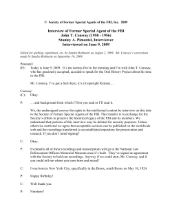 Read Full Oral History - National Law Enforcement Officers
