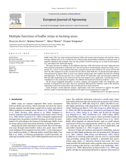 Multiple functions of buffer strips in farming areas