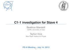 C1-1 investigation for Stave 4