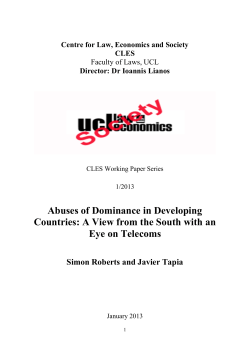 Abuses of Dominance in Developing Countries: A View from