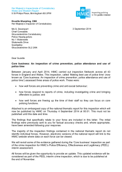 Core business letter to the chief constable