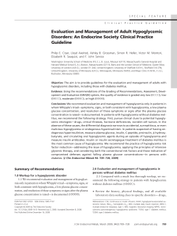Evaluation and Management of Adult Hypoglycemic Disorders: An