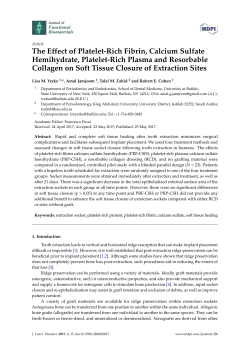 The Effect of Platelet-Rich Fibrin, Calcium Sulfate