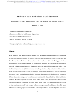 Analysis of noise mechanisms in cell size control