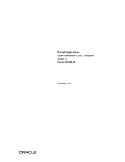 Oracle Applications System Administrator`s