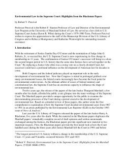 Environmental Law in the Supreme Court: Highlights from the
