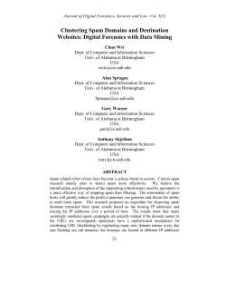 Clustering Spam Domains and Destination Websites: Digital